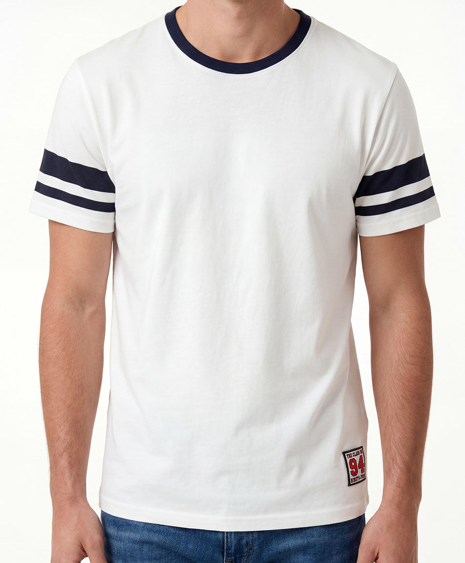 Remera hombre lineas mangas