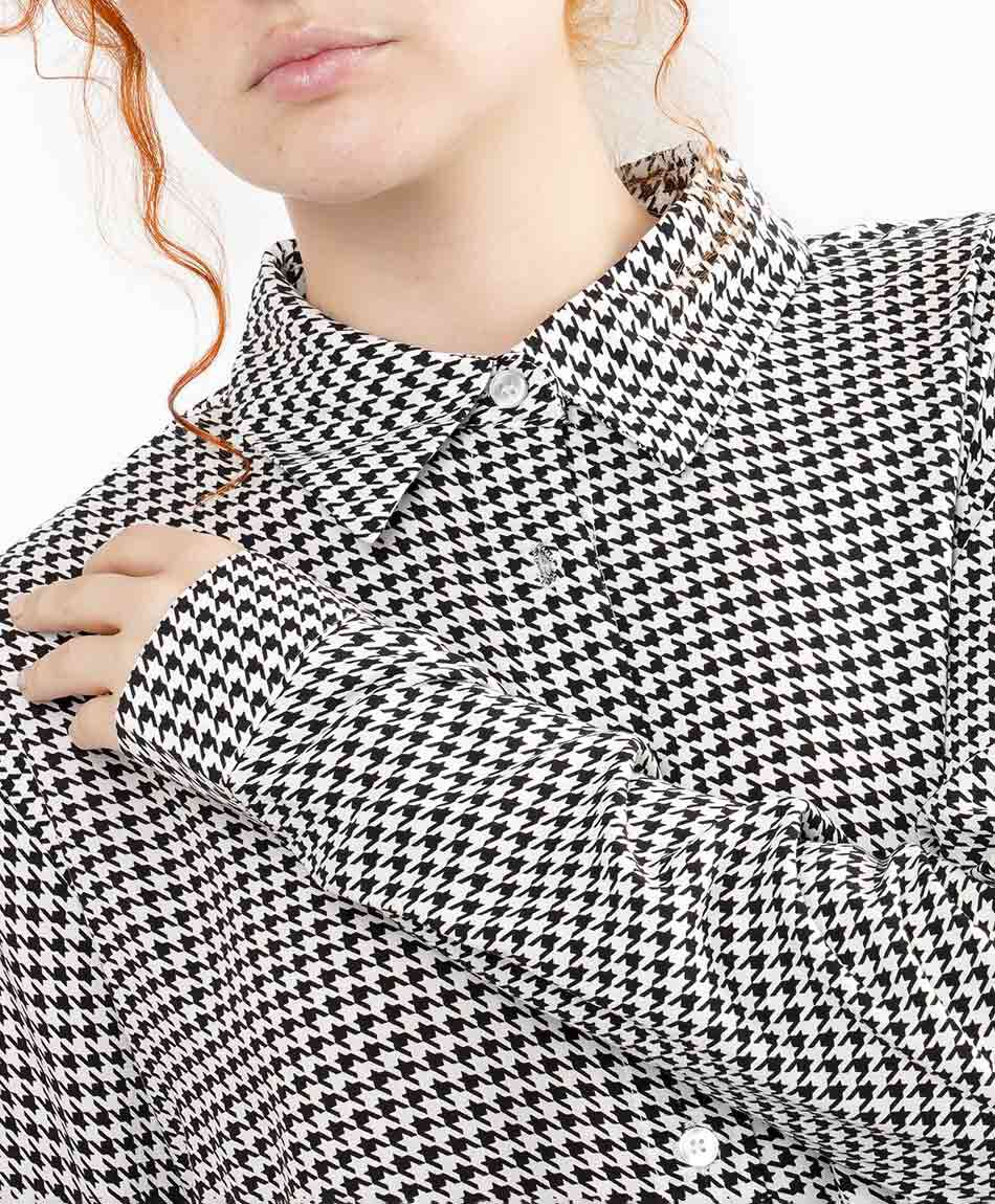 Camisa mujer pied de poule