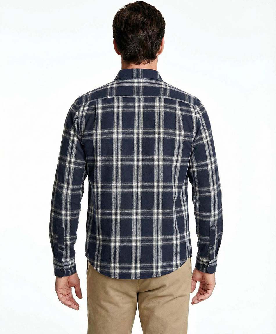 Camisa hombre franela navy