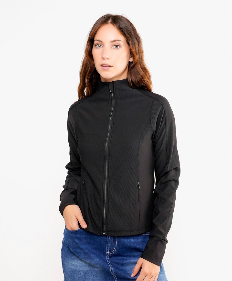 Campera mujer entallada lisa