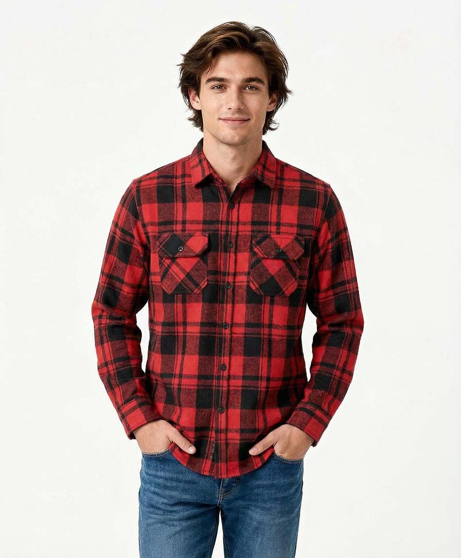 Campera hombre le&ntilde;adora roja