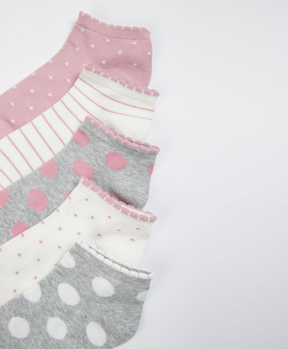 Pack 5 calcetines mujer cortos variados