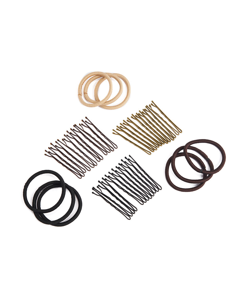 Set 9 colet + 36 pinches mujer neutros