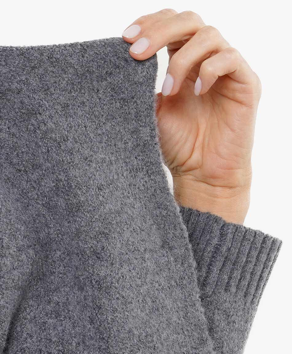 Abrigo mujer tejida botones