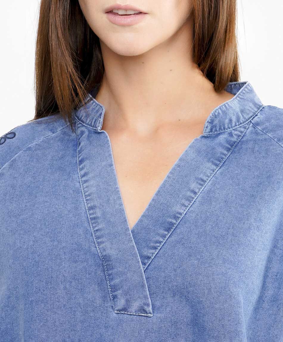 Camisa mujer denim azul