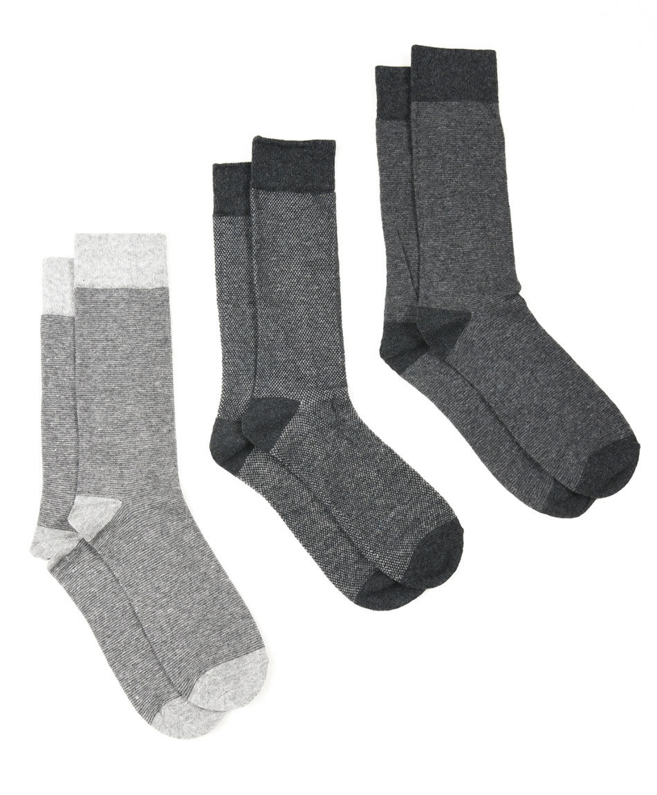 Pack 3 medias hombre grises