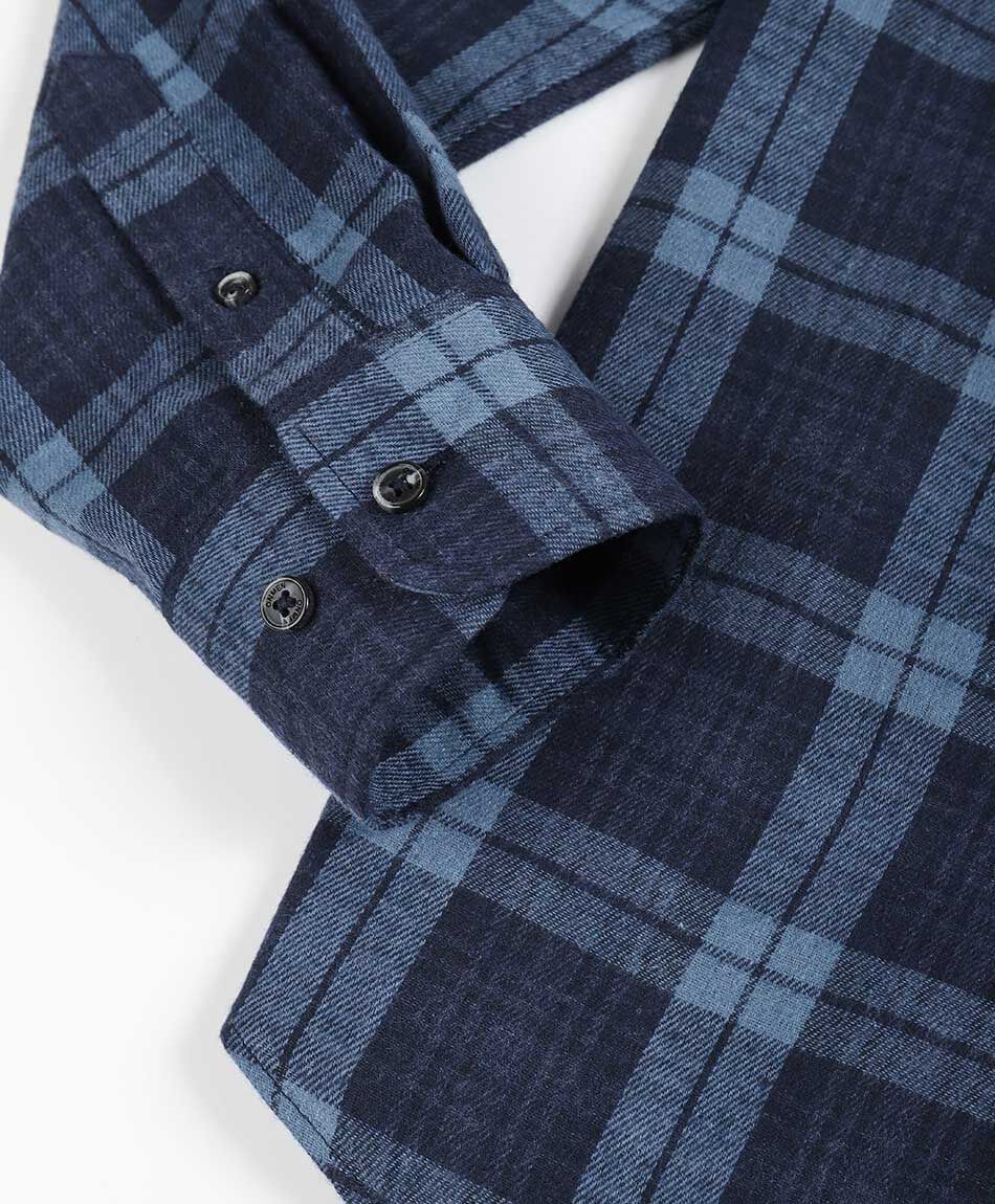 Camisa hombre franela azul