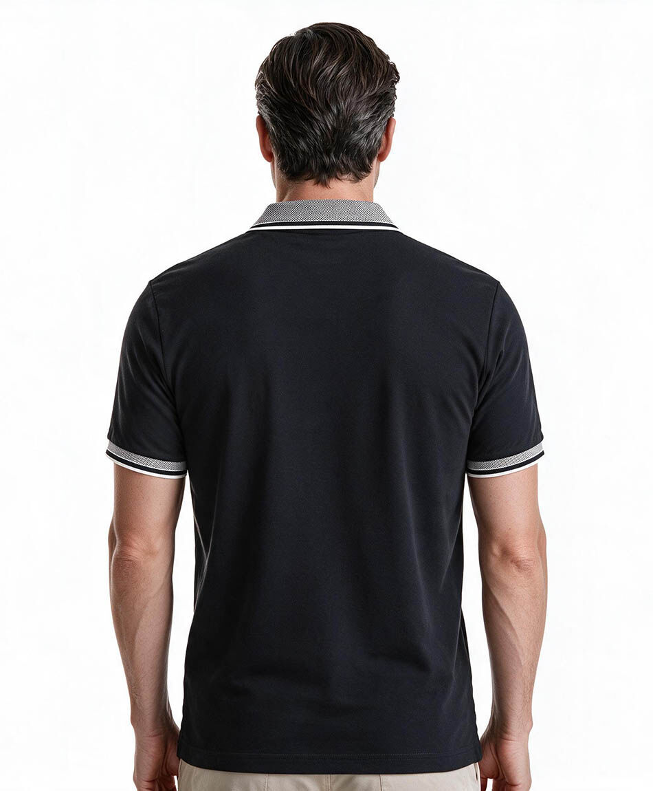 Remera hombre polo negra