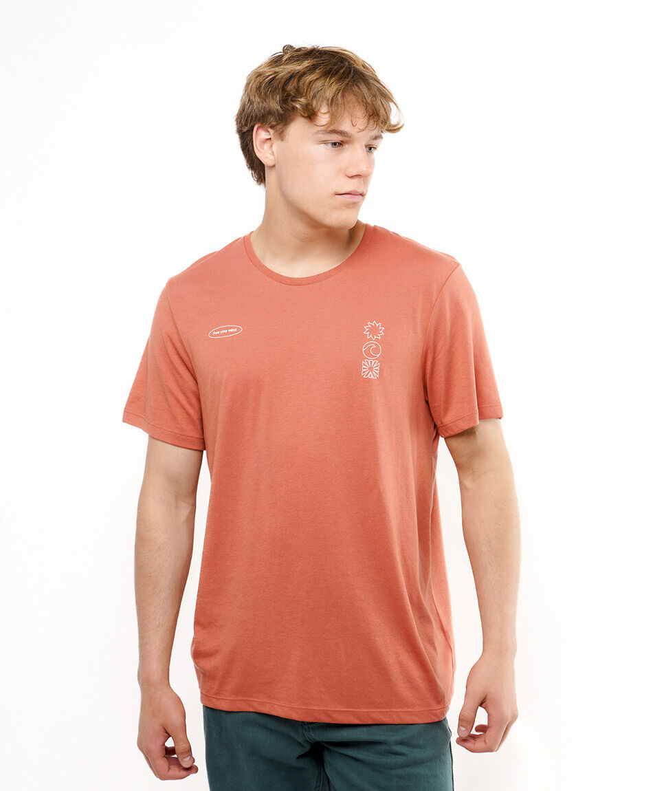 Remera hombre estampado doble free your mind