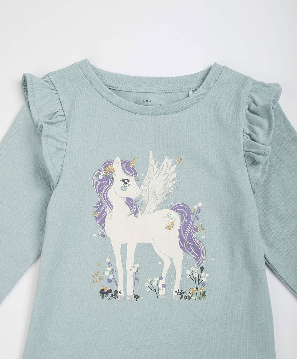 Remera beb&eacute; estampado unicornio