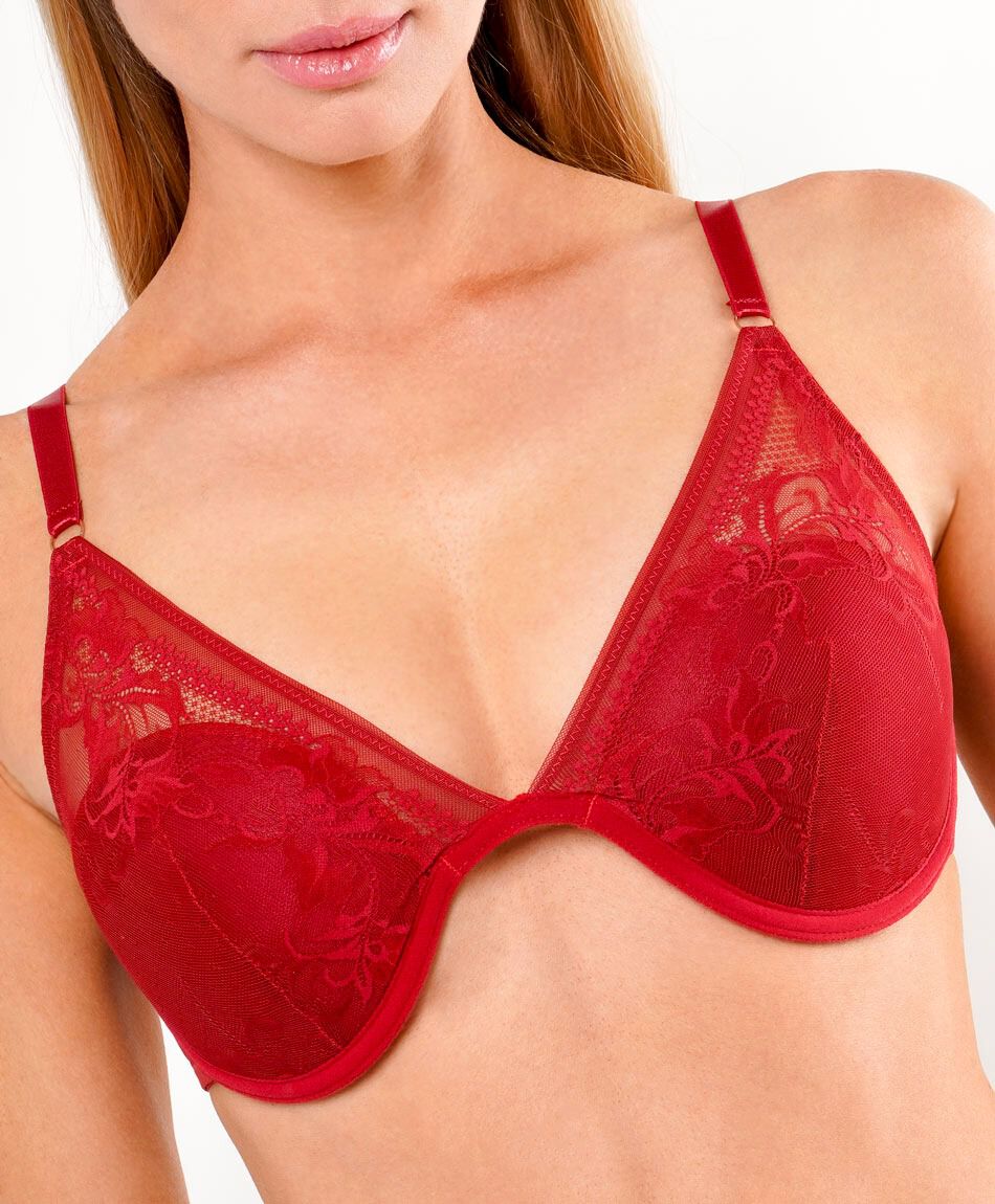 Corpi&ntilde;o mujer media copa encajes