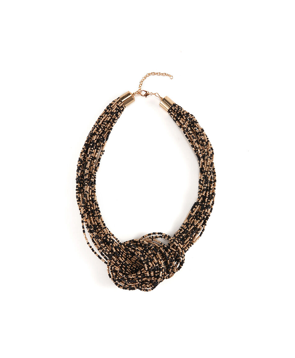 Collar mujer eslab&oacute;n mostacilla