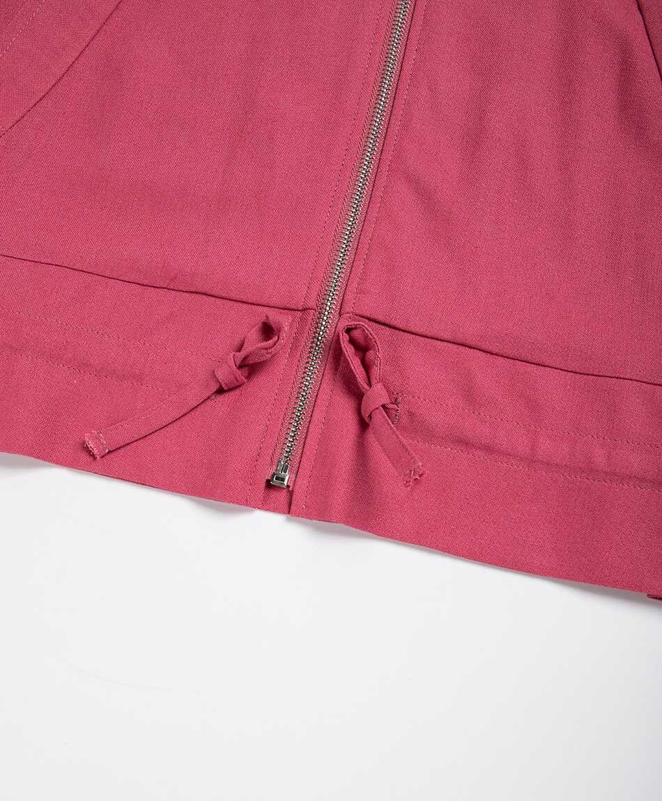 Campera mujer bolsillos lino