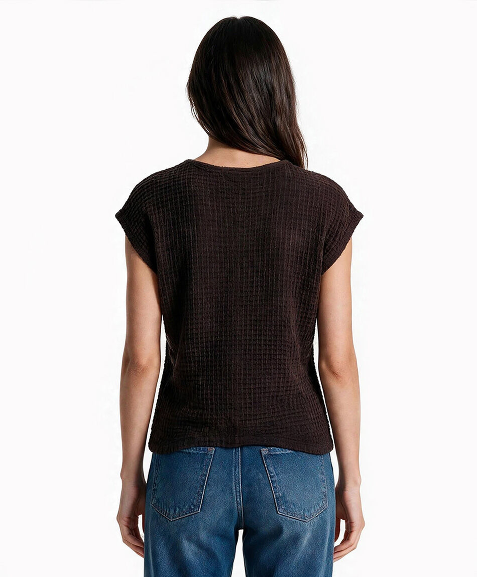 Remera mujer botones