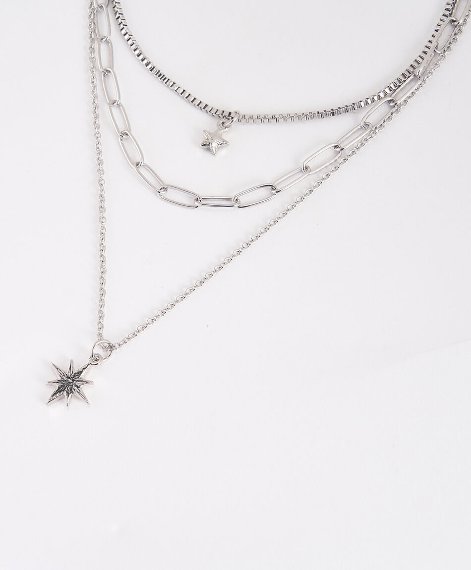 Collar mujer triple estrellas