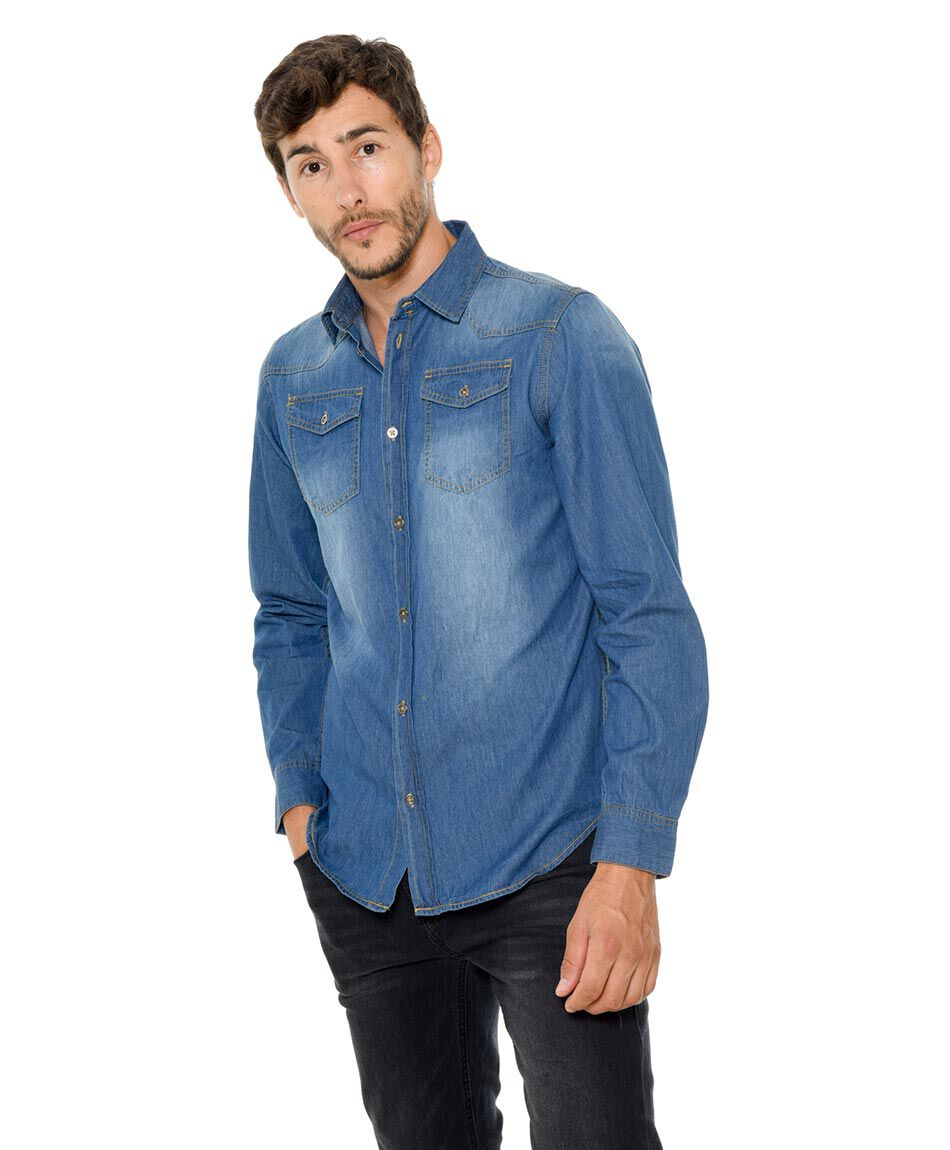 Camisa mezclilla azul