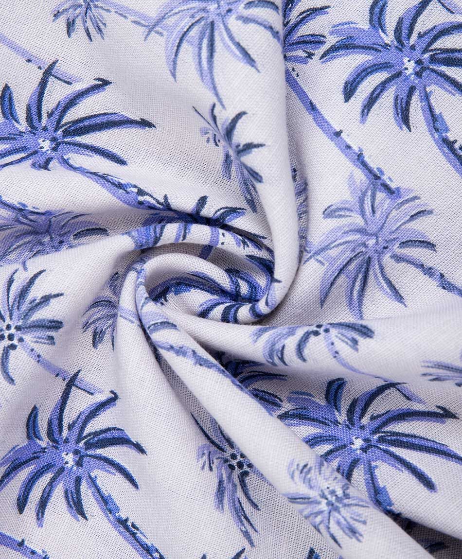 Camisa hombre palmeras lino
