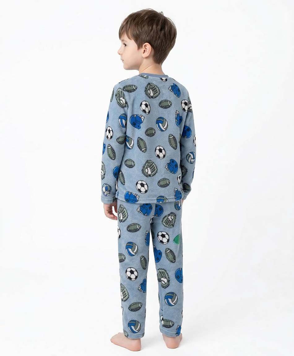 Pijama ni&ntilde;o estampado soccer