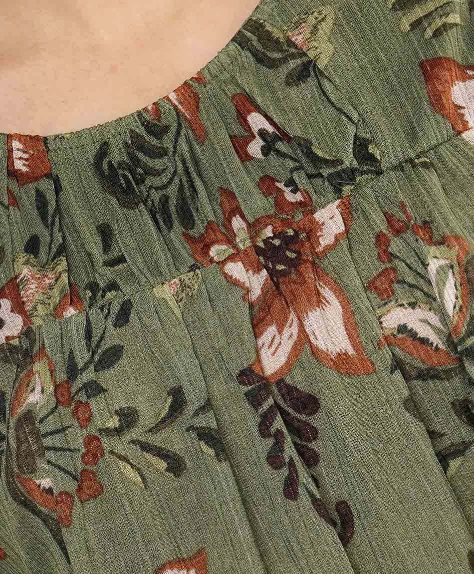 Remera mujer manga larga floral