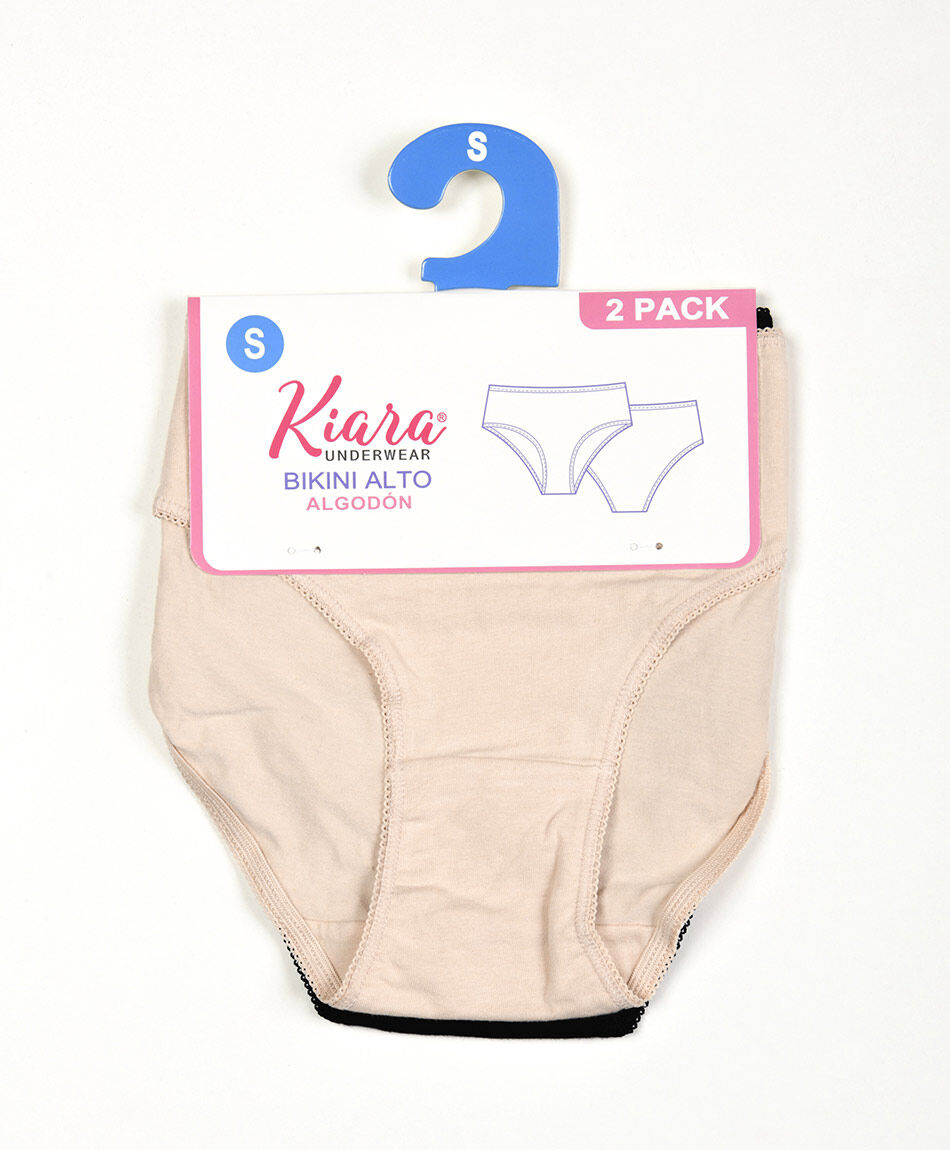 Pack 2 bombacha mujer bikini lisos
