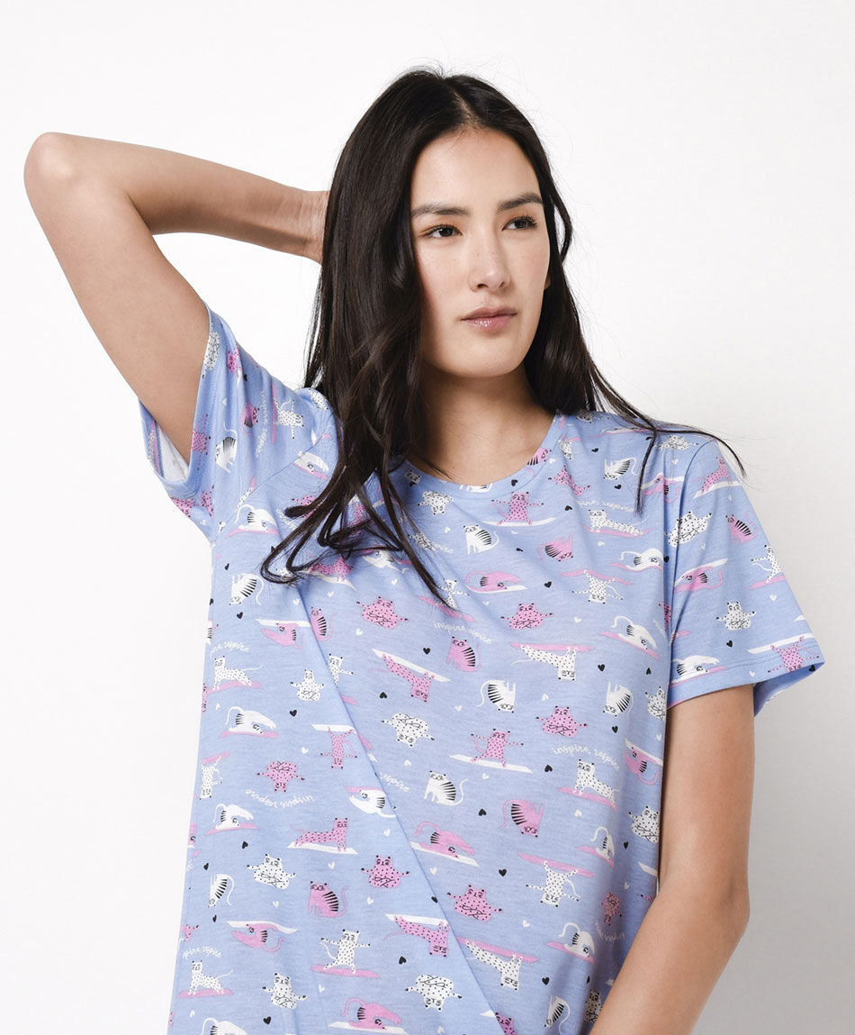 Camison mujer gato yoga