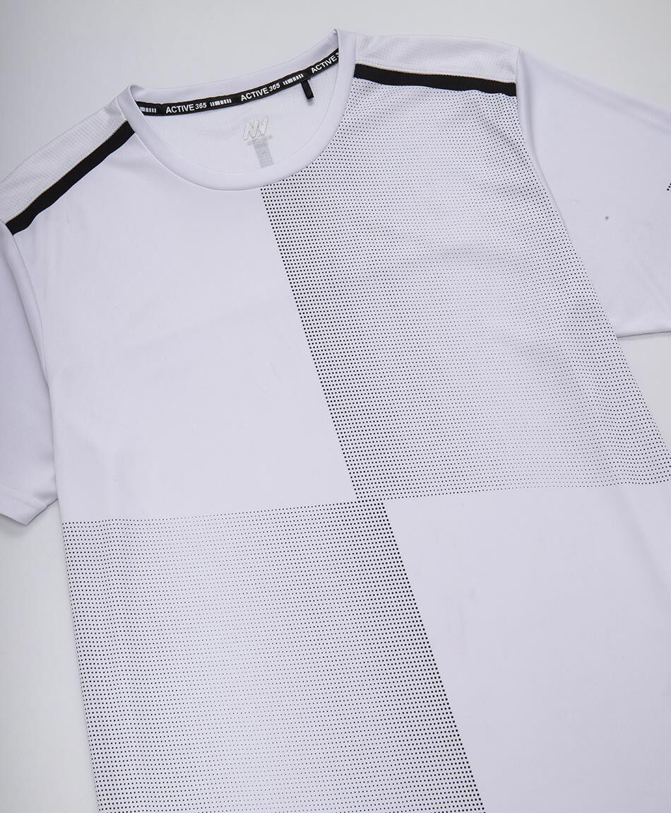 Remera deportiva hombre cuadros puntitos