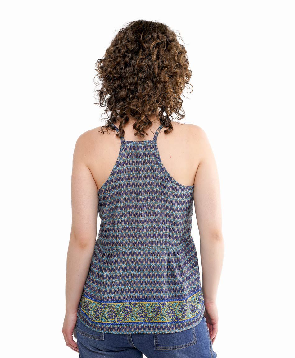 Camisa mujer lisa blue