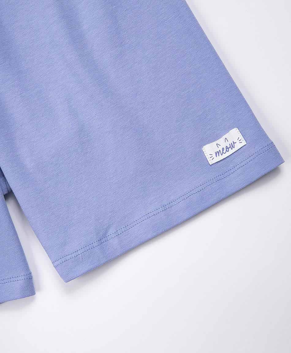 Short ni&ntilde;a biker lila