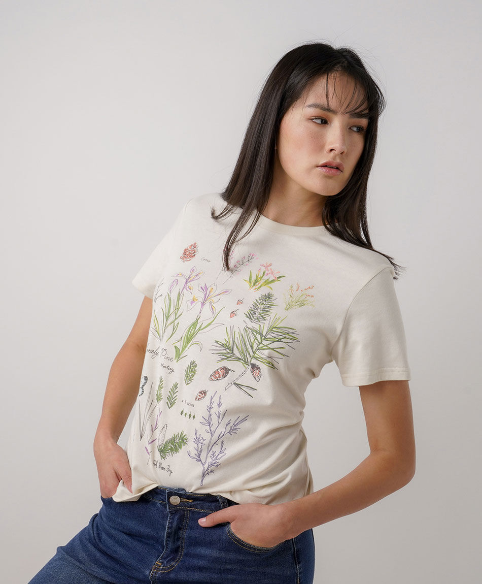 Remera mujer semillas y flores