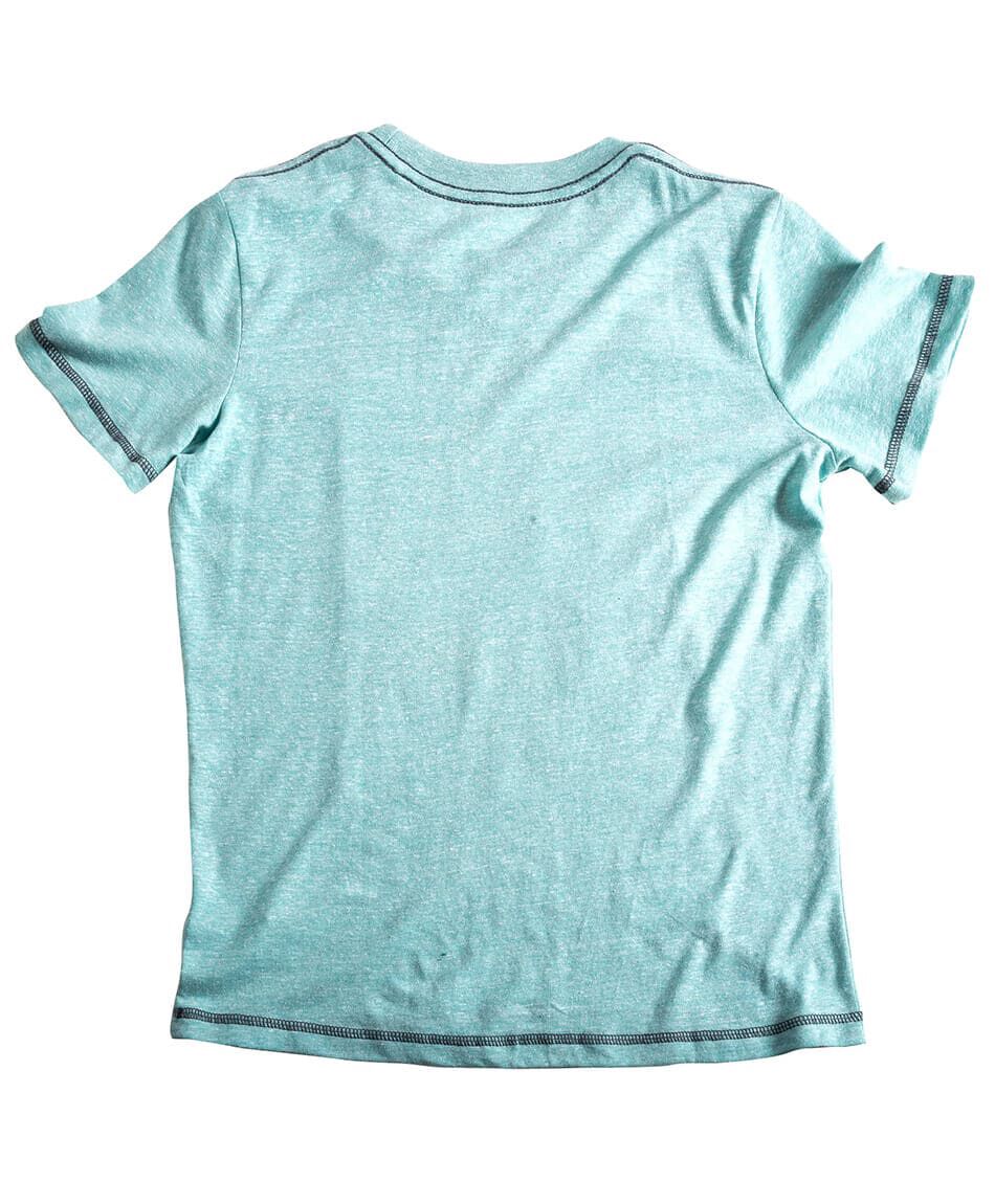 Polera melange estampada