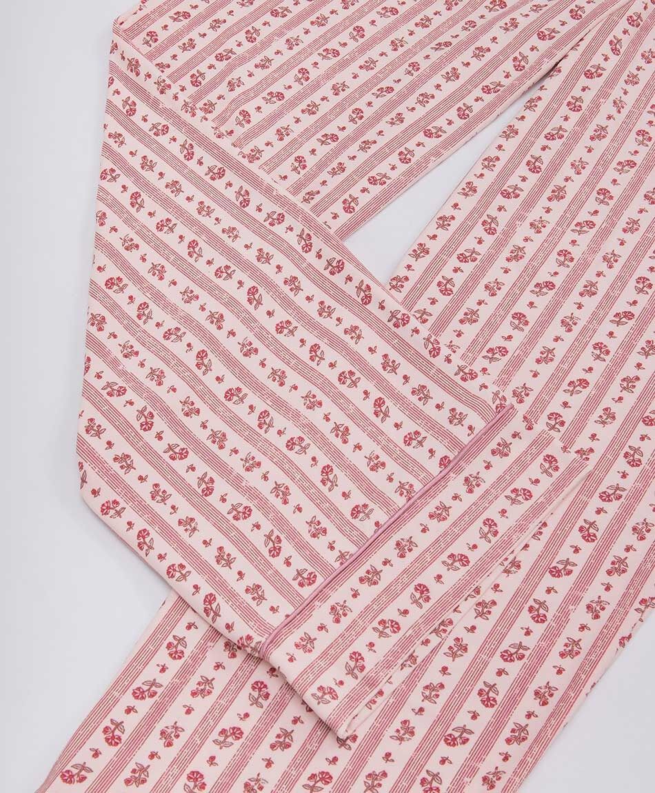 Pijama mujer camisero floreado rosado