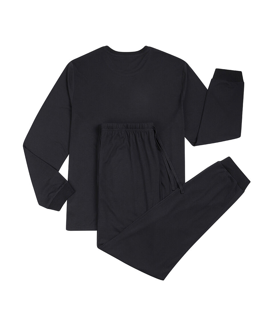 Pijama hombre estampado oso negro