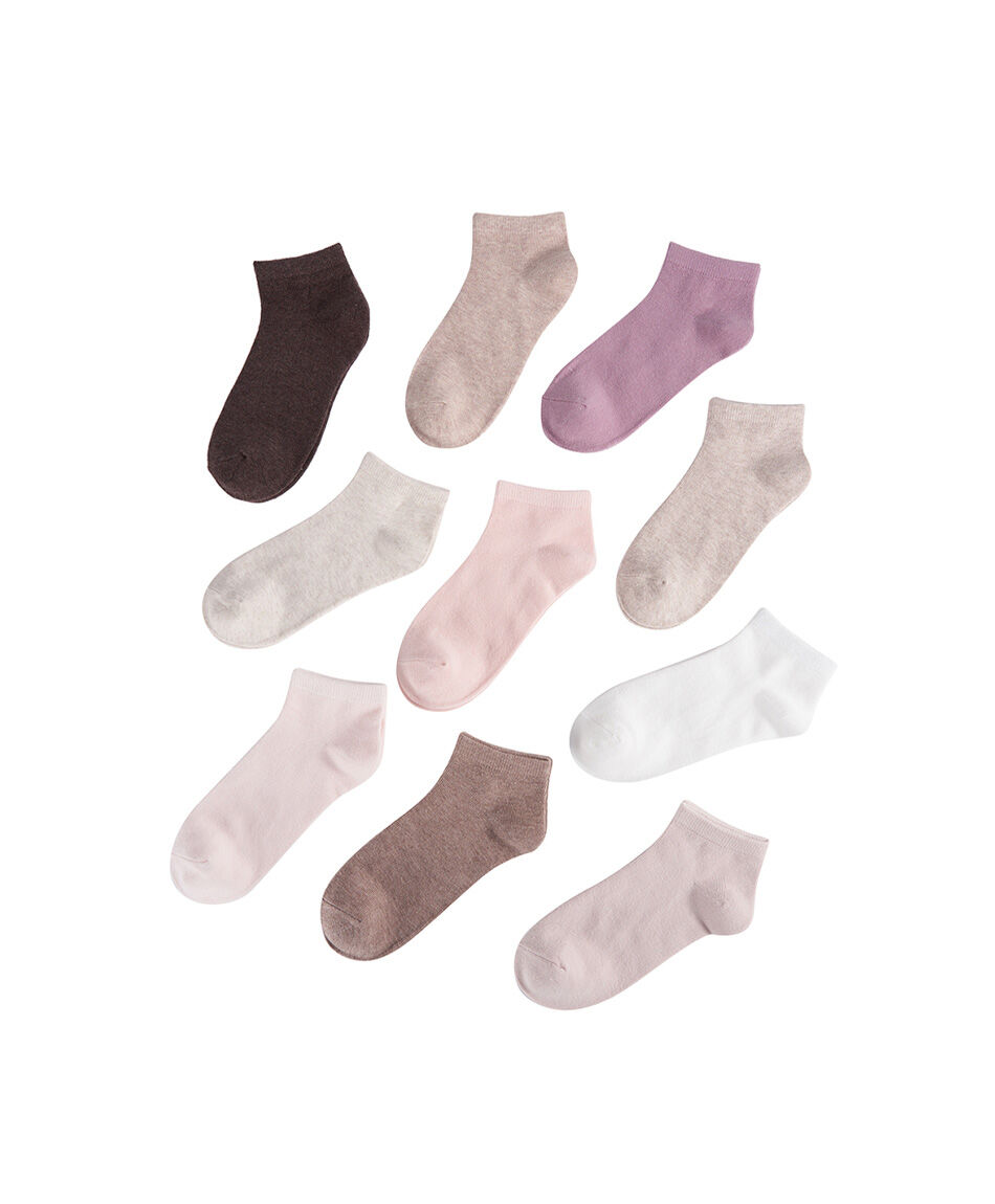 Pack 10 medias mujer melange colores