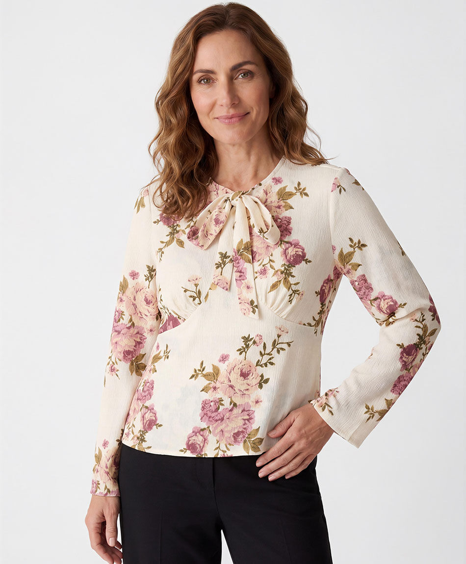 Remera mujer estampado floreado