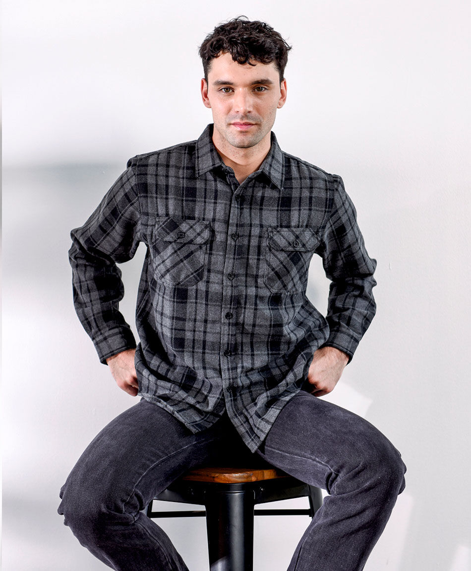 Campera hombre le&ntilde;adora mix gris