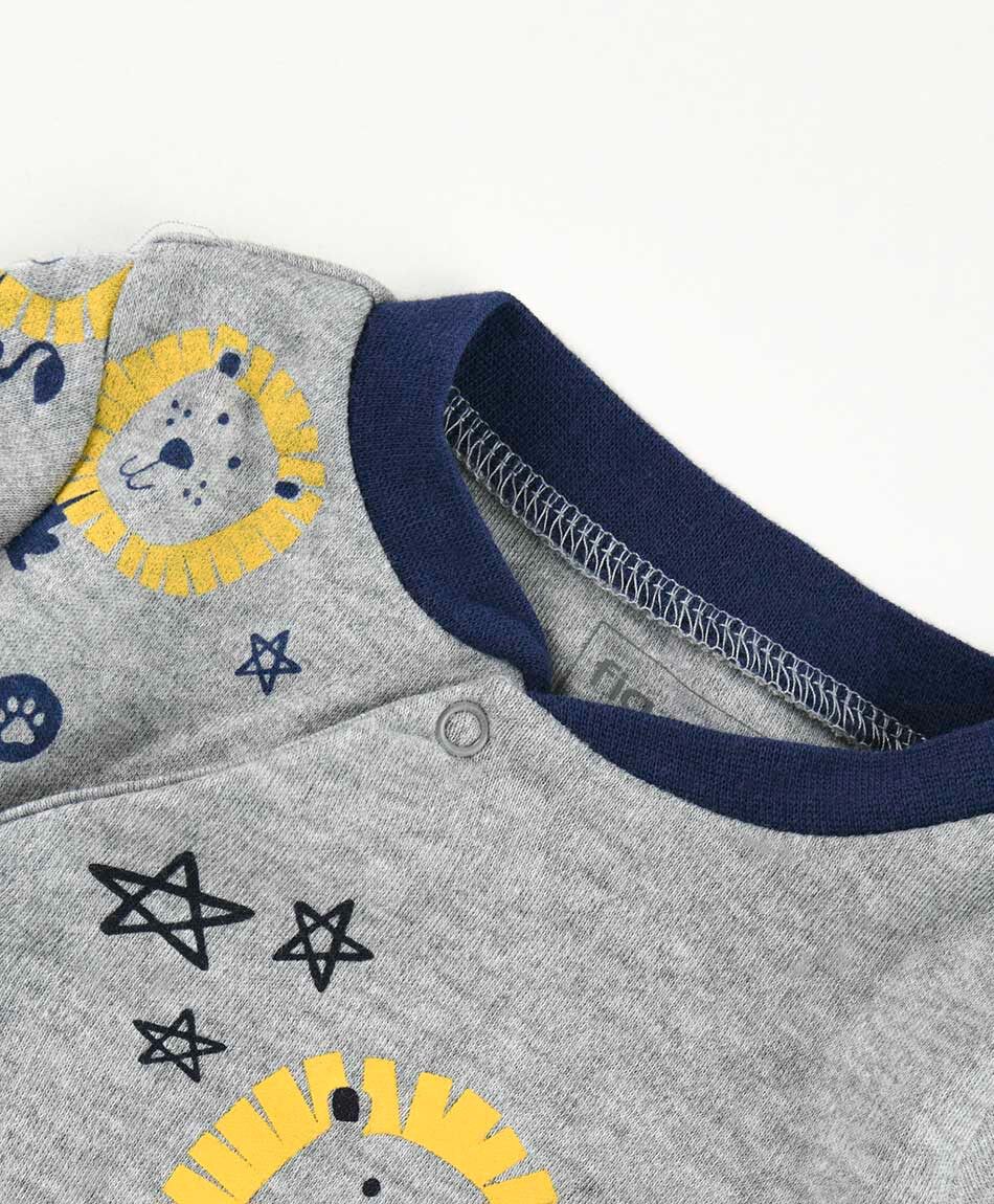 Pijama beb&eacute; estampado le&oacute;n