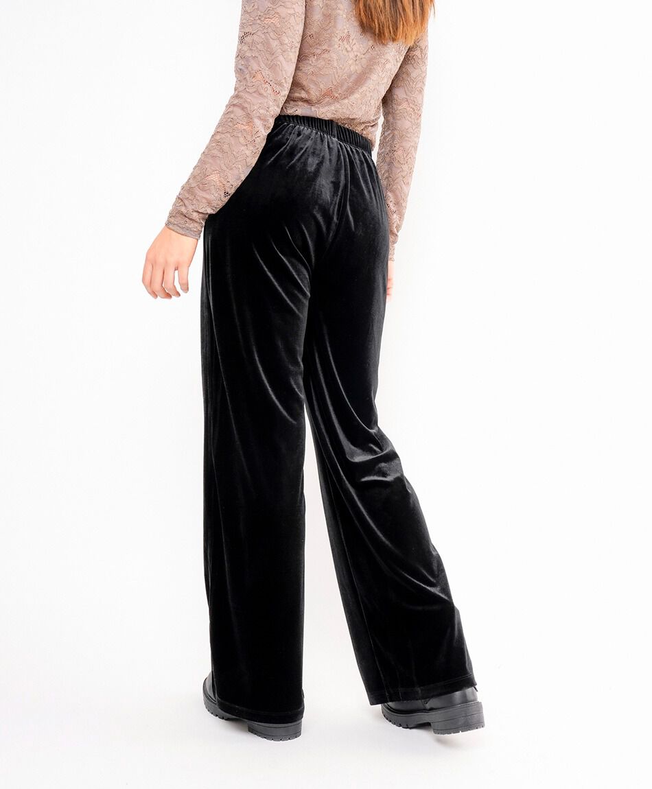 Pantal&oacute;n mujer velvet negro