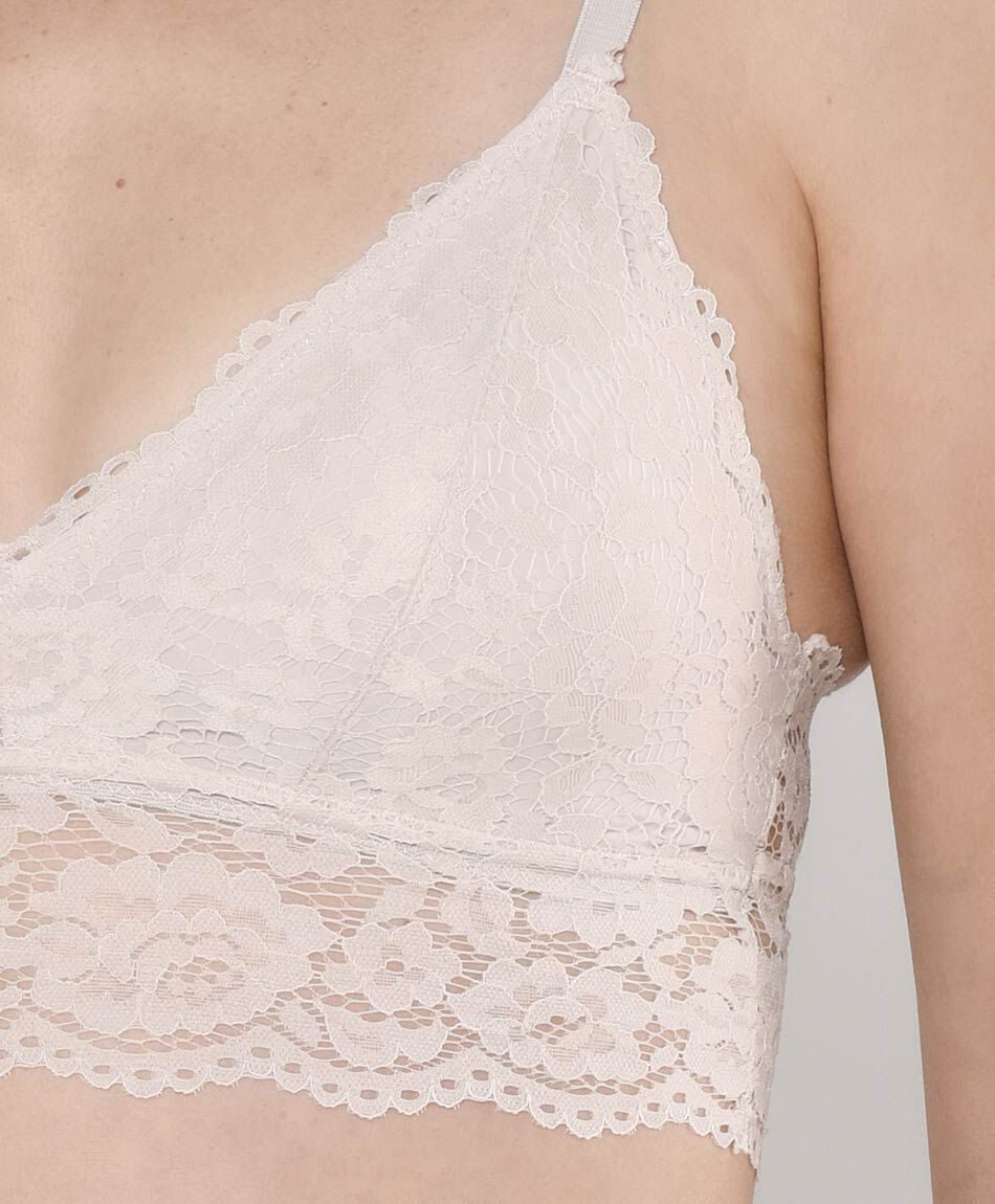 Bralette mujer encaje floral