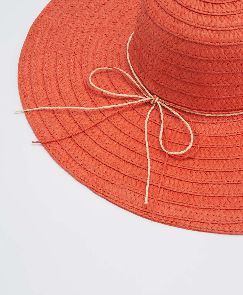 Sombrero mujer terracota