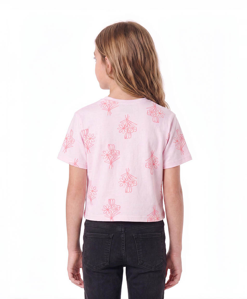 Remera ni&ntilde;a ramos de flores