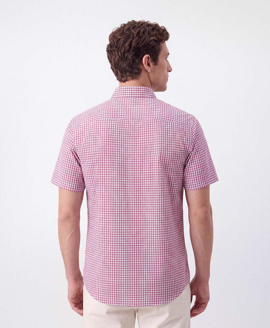Camisa hombre cuadrille rojo