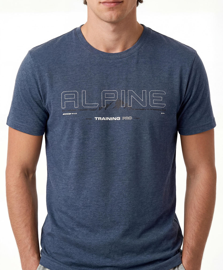 Remera deportiva hombre alpine melange