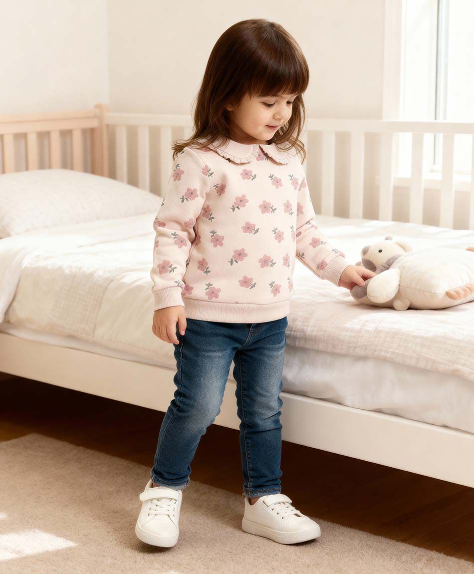 Buzo beb&eacute; dise&ntilde;o florcitas