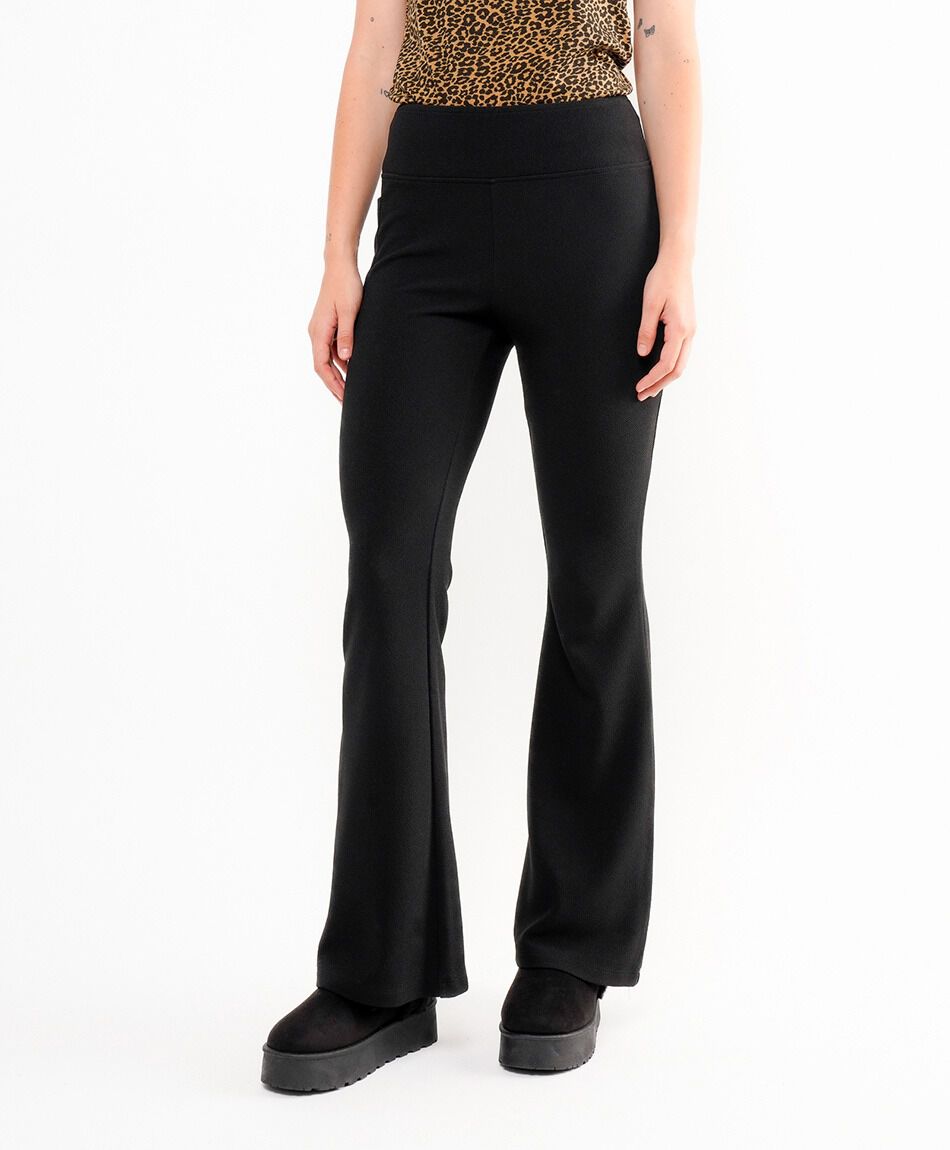 Pantal&oacute;n mujer flare black