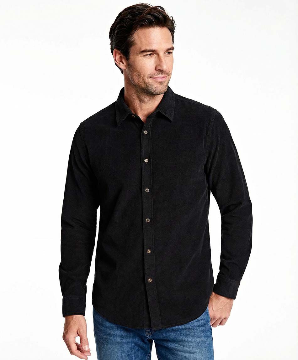 Camisa hombre b&aacute;sica corderoy