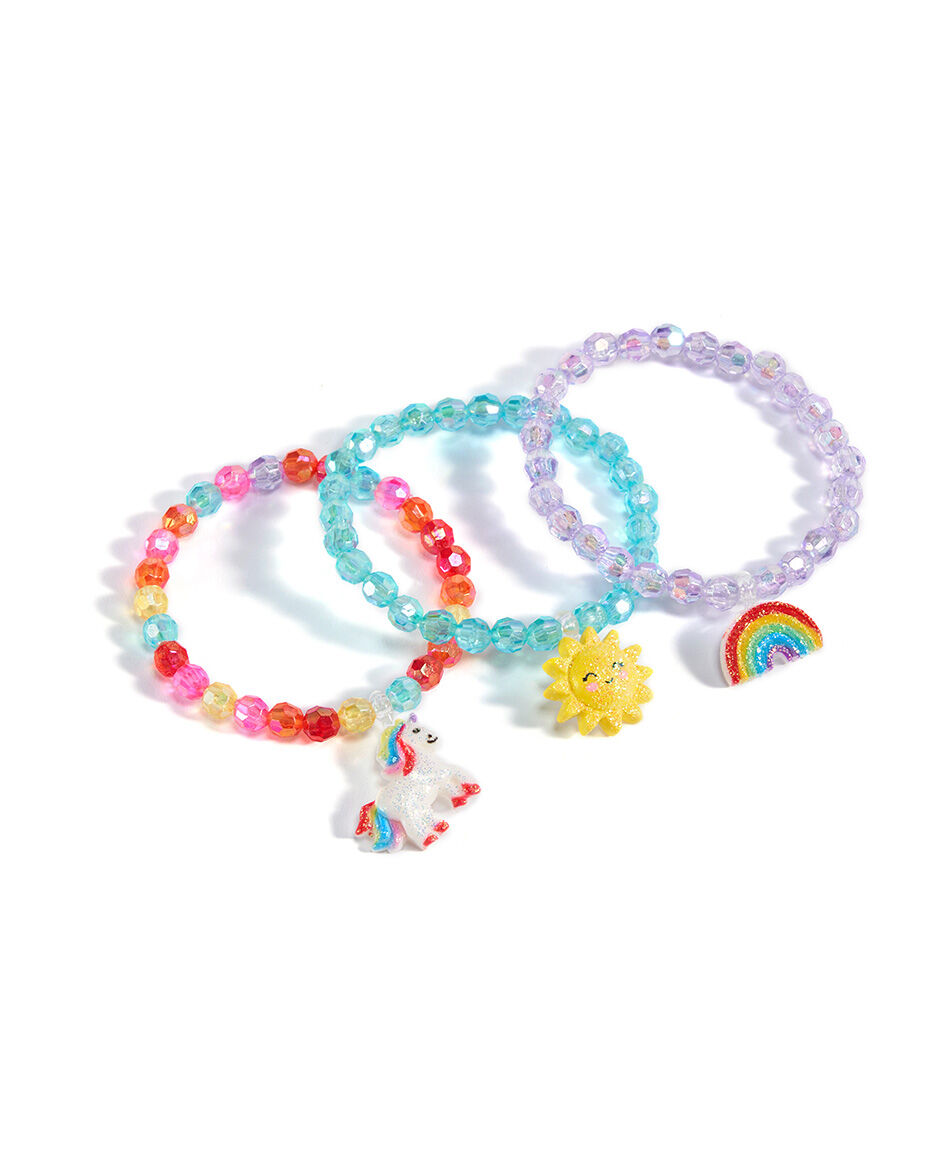 Set 3 pulseras infantil figuras