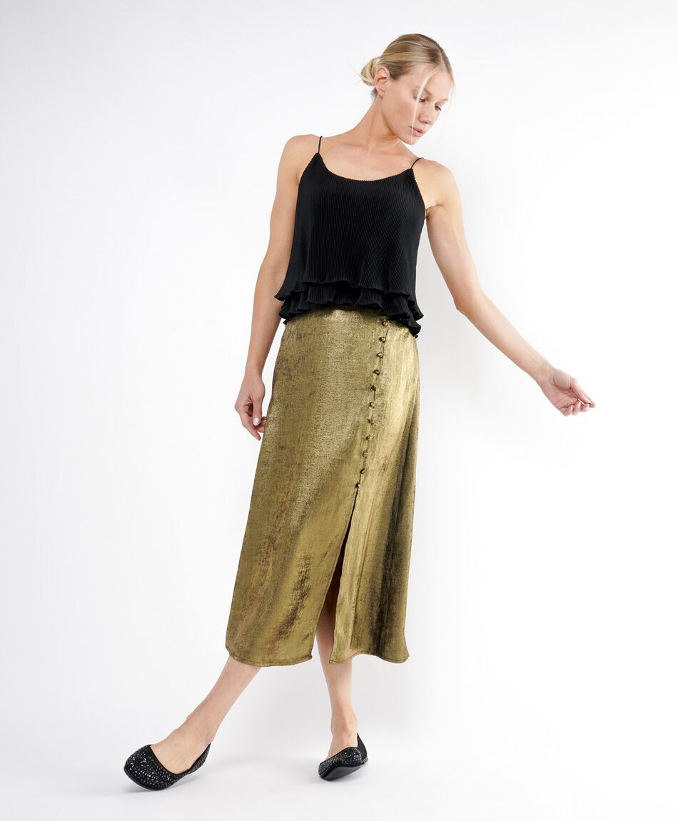 Pollera mujer larga gold