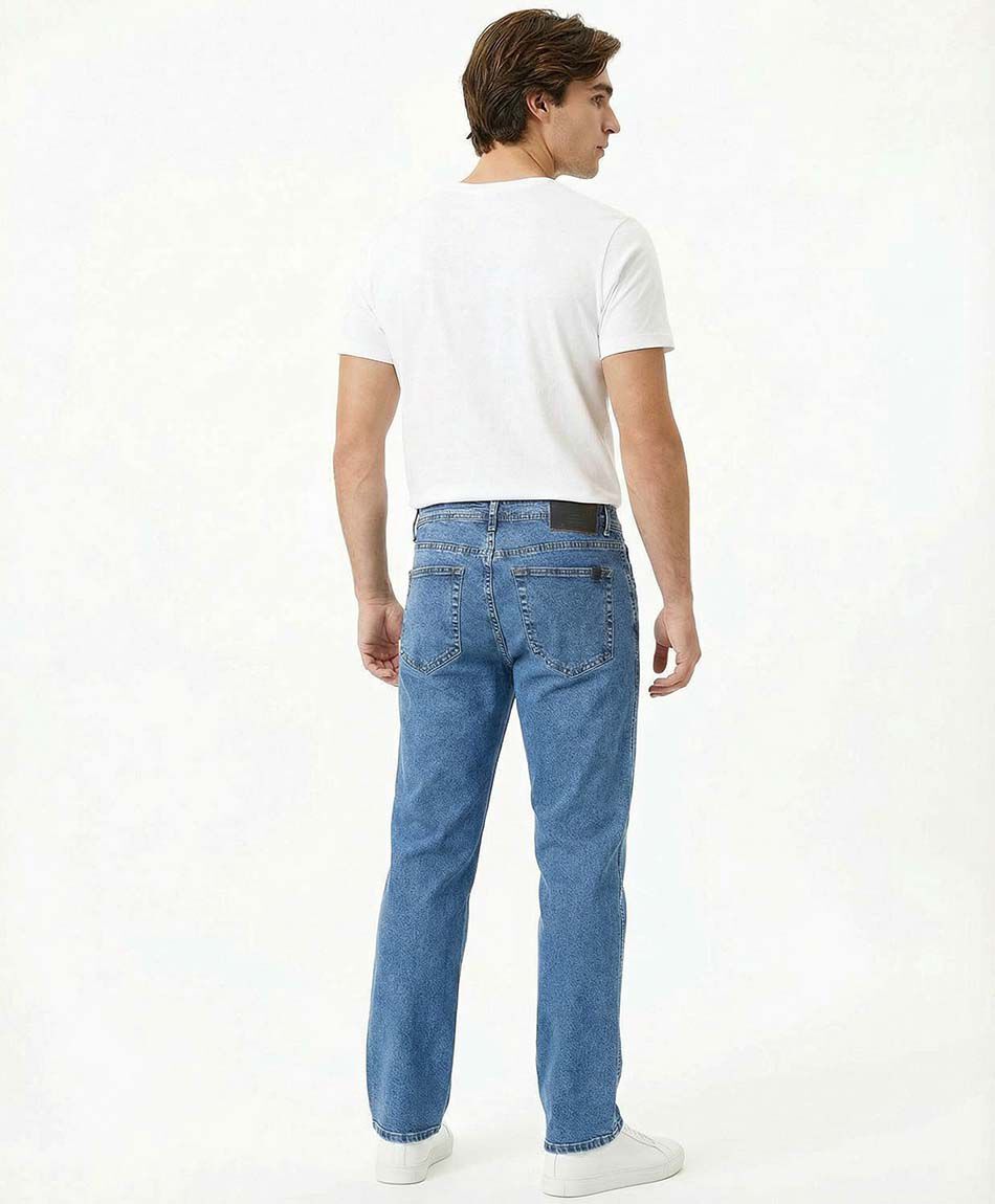 Jeans hombre azul straight