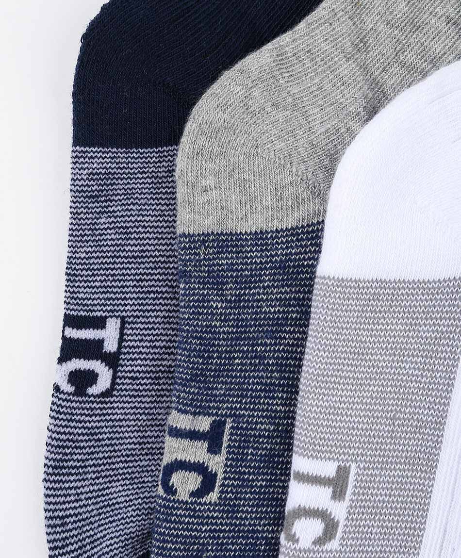 Pack 3 medias escolar algod&oacute;n tricolor