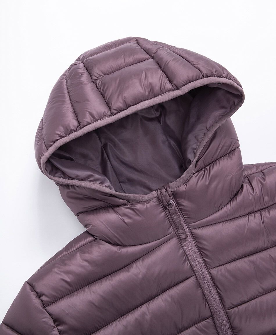 Parka ni&ntilde;a con capucha purple